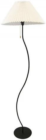 Торшер изогнутый Arte Lamp Agatha A5069PN-1BK (220V, выключатель)