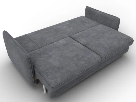 Диван прямой Лига-064 НПБ (ДСП/Дерево/Велюр/Темно-серый) Лига Диванов 129622