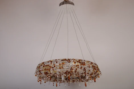 Подвесная люстра Abrasax L.8301-8 BROWN (220V, на тросе, круглые)