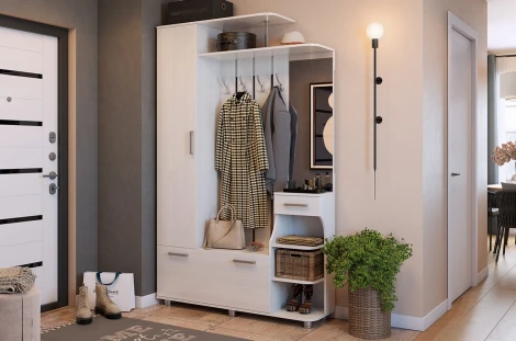 Прихожая Барселона-1 Mebelson (ЛДСП/Белый) арт.PR-0016.1747