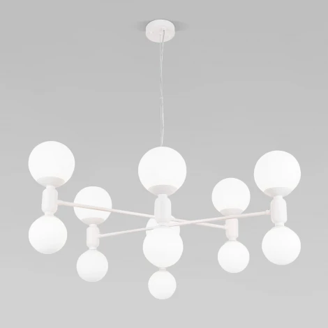 Подвесной светильник Wi-Fi Eurosvet Bubble 30182 белый (220V, управление смартфоном, голосовое управление, умный дом - Minimir Home, Алиса, Маруся, Салют, на тросе, шарики)