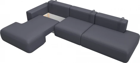 Диван угловой Лига-036 НПБ Модерн Лонг левый угол Лига Диванов (Экокожа) арт.127753L