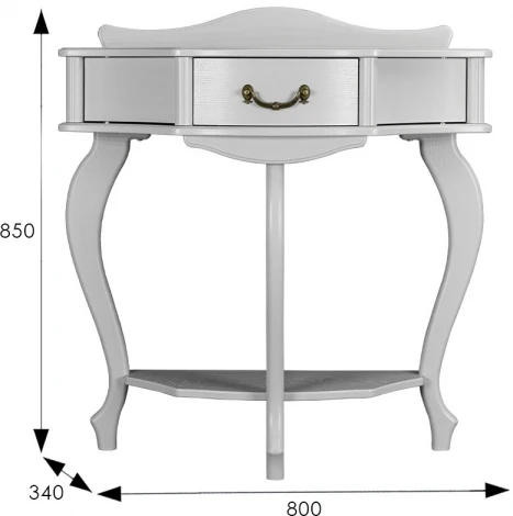 Консоль Джульетта молочный дуб Л Mebelik арт.008524