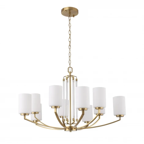 Подвесная люстра ST Luce SL1403.303.10 Опал Латунь/Прозрачный E27*10 40W