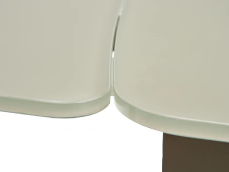 Стеклянный стол M-City ELIOT 120 GREY9 матовое стекло цвет шампань/ GREY9 каркас