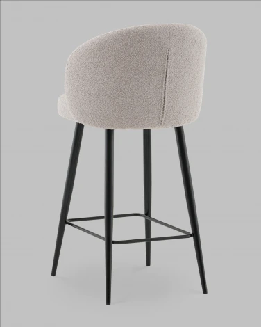 Стул полубарный Ханнингем букле светло-серый Stool Group арт.УТ000041700