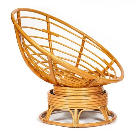 Кресло-качалка Папасан/Papasan (W 23/01 B) /с подушкой/ 115х78х104см, медовый, ткань оранжевый, с 23 Tetchair 13752