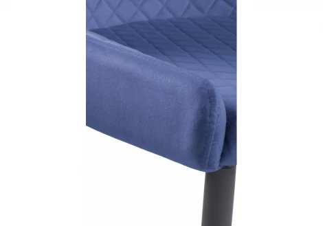 Стул Woodville на металлокаркасе Teo dark blue / black 15030