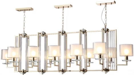 Подвесная люстра NICOLAS SP12 L1600 GOLD/WHITE Crystal Lux