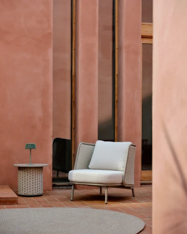 Уличное кресло Sedalis из алюминия и серо-коричневой веревки La Forma (ex Julia Grup) арт.251569