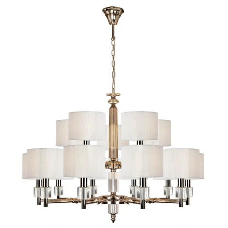 Подвесная люстра ярусная iLamp Alexa P2404-10+5 Nickel (220V, на цепи)