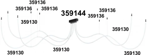 База для накладного монтажа светильников 359128-359133 Novotech Ramo 359144 KONST IP20 70-200W 170-265V