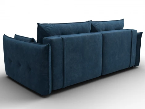 Диван прямой Лига-100 НПБ (ДСП,Фанера/Пластик/Велюр/Синий) Лига Диванов 133645