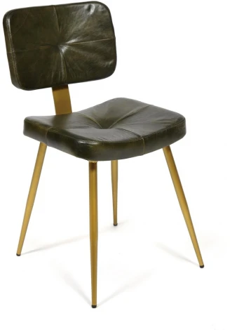 Кресло Secret De Maison TRAMP ( mod. 2318-T) античный зеленый (металл/кожа буйвола)