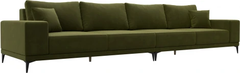 Диван прямой Льюес Лонг (Зеленый/Микровельвет) Лига Диванов арт.122391