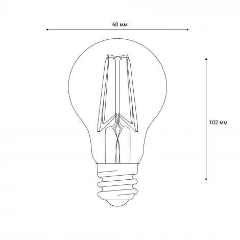 Лампочка светодиодная груша прозрачная E27 10W 4000K Uniel LED-A60-10W/4000K/E27/CL/DIM GLA01TR