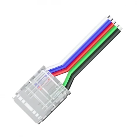 Коннектор прокалывающий 5 pin, для подключения RGBW LED ленты 12мм, тип COB, IP20 длина провода 150мм Apeyron 09-162