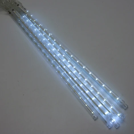 Светодиодная гирлянда занавес Сосульки 4.5*0.5м + сетевой шнур 3м 5000K динамичный c питанием от сети 220V Feron CL586 51453