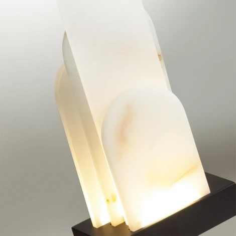 Настольная лампа Odeon Light Foros 5438/12TL черный/металл/смола под алебастр /акрил LED 12W 3000K (220V, выключатель)