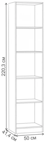 Шкаф-пенал Mobi Ливерпуль белый / ясень ваниль 357762