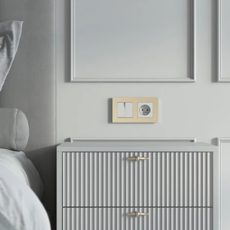 Рамка на 2 поста Slab (шампань софт) Werkel W0022911 (a071624)