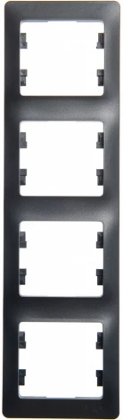 Рамка на 4 поста (антрацит) Systeme Electric Glossa GSL000708