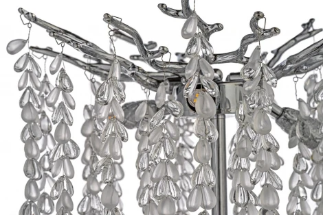 Интерьерная настольная лампа Dio D`arte Tavenna Nickel Tavenna H 4.1.1.800 N (220V, хрусталь, подвески)