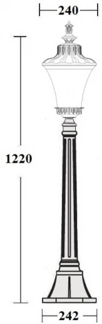 Наземный фонарь Oasis Light ELBA 86407 Bl (220V, IP44)