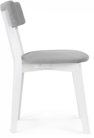 Деревянный стул Woodville Гилмар серый велюр / белый 515982