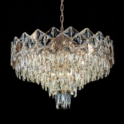 Подвесная люстра хрустальная Modelux MODELUX ML.7555.17 GD