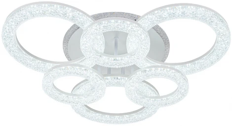 Потолочная люстра Escada Alunit 10281/6LED 182Вт, металл/акрил, белый (регулировка яркости, 220V, пульт управления)