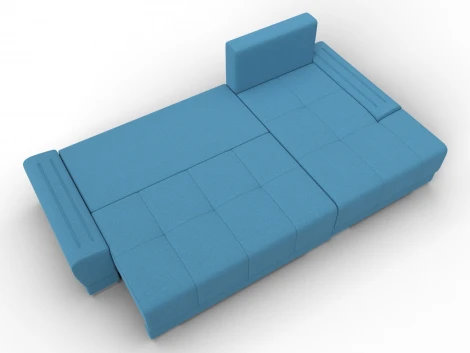 Диван угловой Лига-119 угол правый (ДСП,Брус,Фанера,ЛДС,Рогожка/Голубой) Лига Диванов 137087