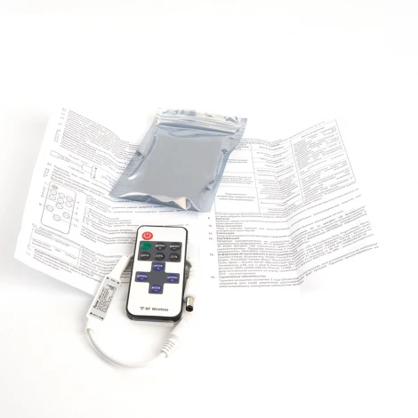 Контроллер для одноцветной светодиодной ленты мини с П/У белый, 12-24V, LD65 Feron 48031