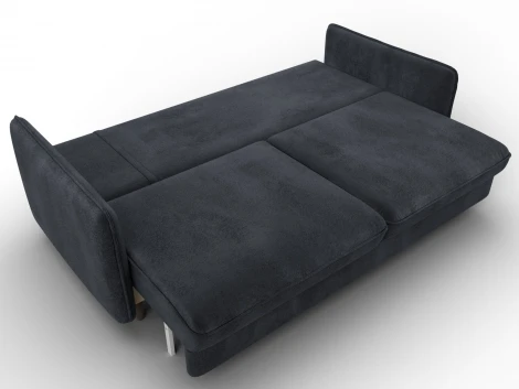 Диван прямой Лига-064 НПБ (ДСП/Дерево/Велюр/Темно-серый) Лига Диванов 129611