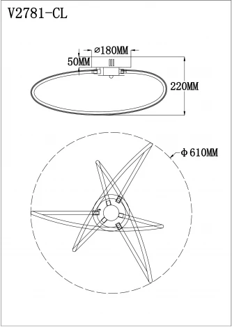 Потолочная люстра Moderli Ello V2781-CL