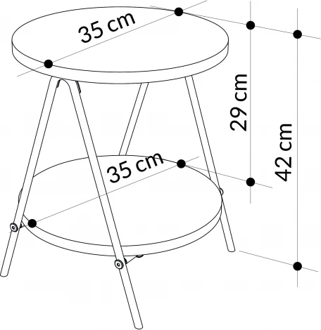 Стол приставной ESSEL SIDE TABLE LEVE  арт.LEV01077