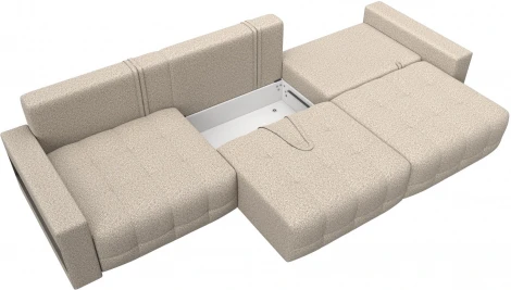 Диван прямой с полками Лига-053 НПБ Лонг Лига Диванов (Велюр) арт.128927