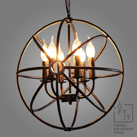 Подвесная люстра Loft It Foucaults Orb LOFT1192-6 подсвечник
