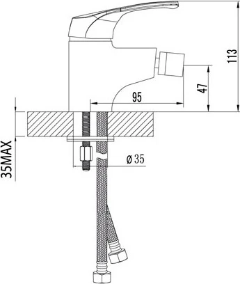 Смеситель Lemark Omega LM3108C для биде
