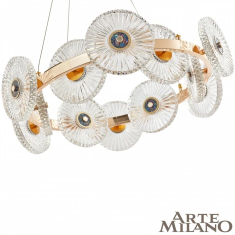 Подвесной светильник Arte Milano 3653.D600.H800.LED G (220V, на тросе, цветы)