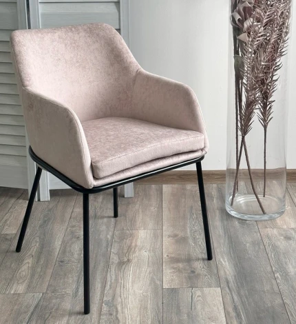 Стул M-City АЛИСТЕР, цвет RAIN 2 какао велюр / черный каркас