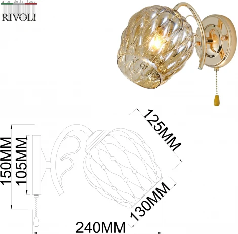 Бра с выключателем Rivoli Alexia 9115-401