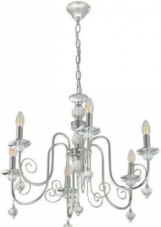 Подвесная люстра Arte Milano AM346109 346109/6 CR (220V, подвески, на цепи, подсвечник, свеча)