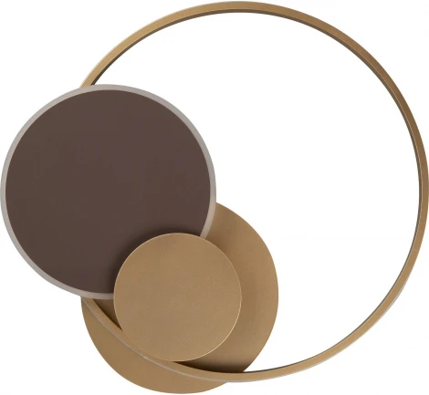 Потолочная люстра светодиодная Pleiades 10247/3 LED 85W Gold/Coffee (220V, пульт управления, кольцо)