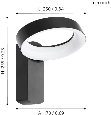 Настенный светильник уличный Eglo Pernate 97307