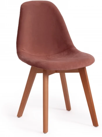 Обеденный стул Tetchair CINDY (Вельвет,Дерево бук/Коралловый)