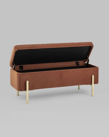 Банкетка Stool Group Болейн с ящиком велюр терракотовый УТ000025571