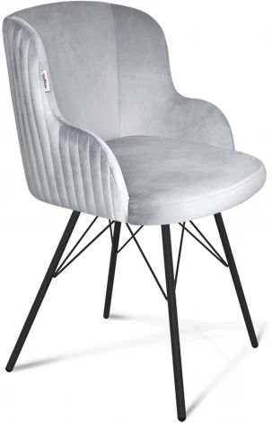 Стул Sheffilton SHT-ST39-1/S37 серое облако/черный муар от фабрики Sheffilton