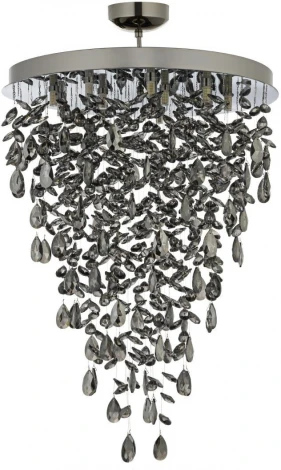 Потолочная люстра хрустальная на штанге Arti Lampadari Flusso Nickel Flusso H 1.4.55.639 N