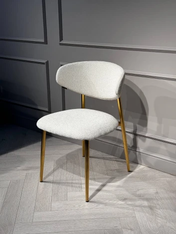 Стул обеденный IST-CASA Оскар ART2969-MK, молочный/глянцевое золото